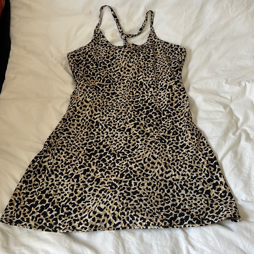 Outdoor Voices Exercise Dress Leopard Print